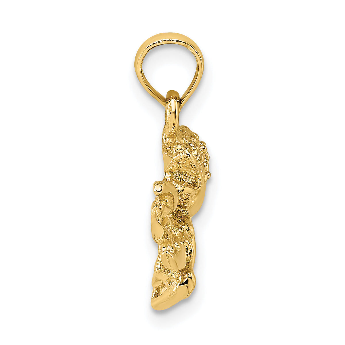 14K Textured Crawfish Charm-K7456