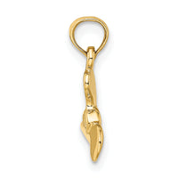 14K 3-D Polished Mini Three Blade Propeller Charm-K7459