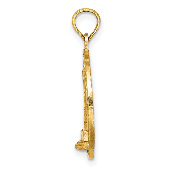 14K OCEAN CITY w/ Lighthouse Charm-K7462