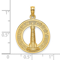 14K OCEAN CITY w/ Lighthouse Charm-K7462