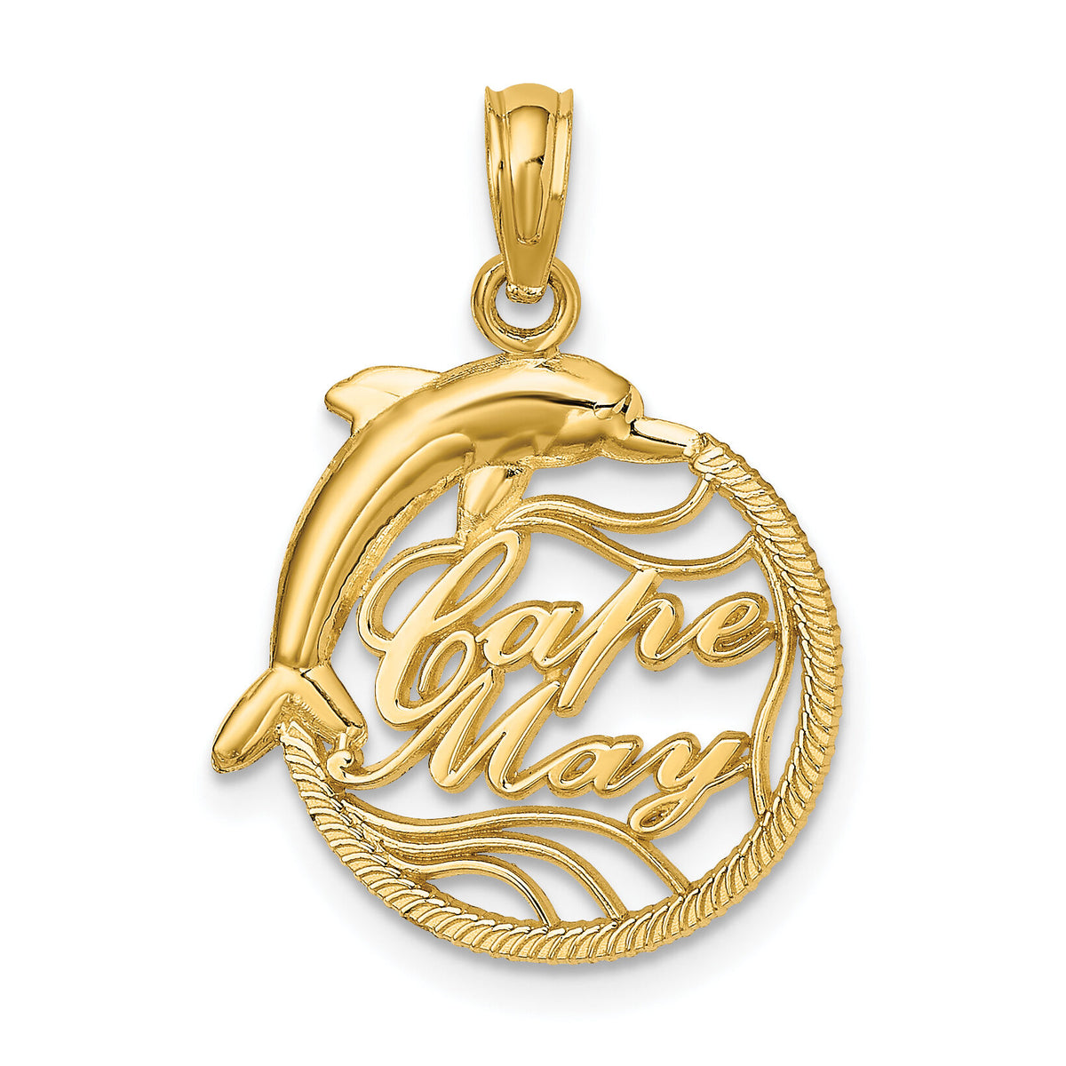 14K CAPE MAY w/ Dolphin Charm-K7463