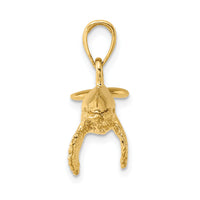 14K 3-D w/ Textured Underside Humpback Whale Charm-K7465