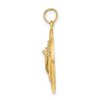 14K KEY WEST w/Conch Shell Circle Charm-K7469