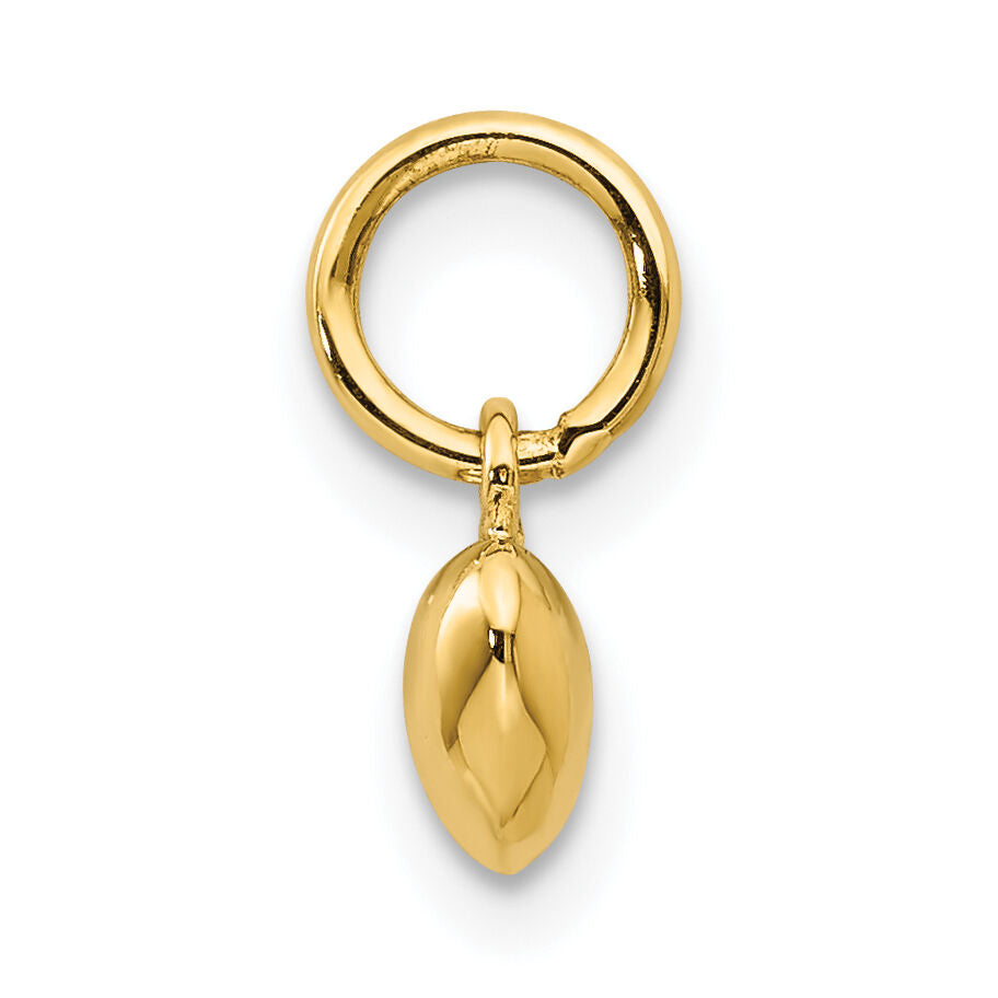 14K Polished 3-D Puffed Heart Charm-K747