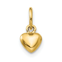 14K Polished 3-D Puffed Heart Charm-K747