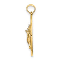 14K SANIBEL w/Conch Shell Circle Charm-K7475