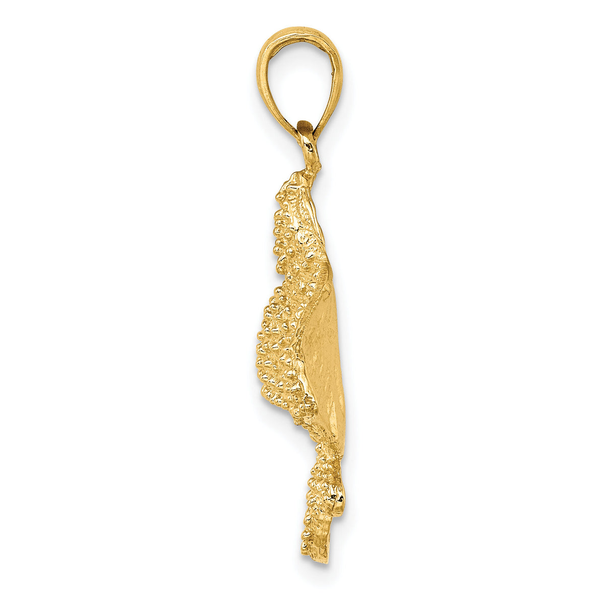 14K Textured Spotted Eagle Ray Charm-K7477