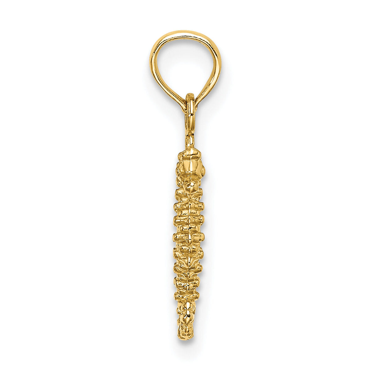 14K 3-D Mini Seahorse Charm-K7478