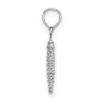 14K White Gold 3-D Mini Seahorse Charm-K7478W