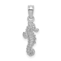 14K White Gold 3-D Mini Seahorse Charm-K7478W
