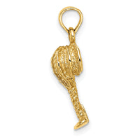 14K 2-D Palm Tree w/ Coconuts Charm-K7480