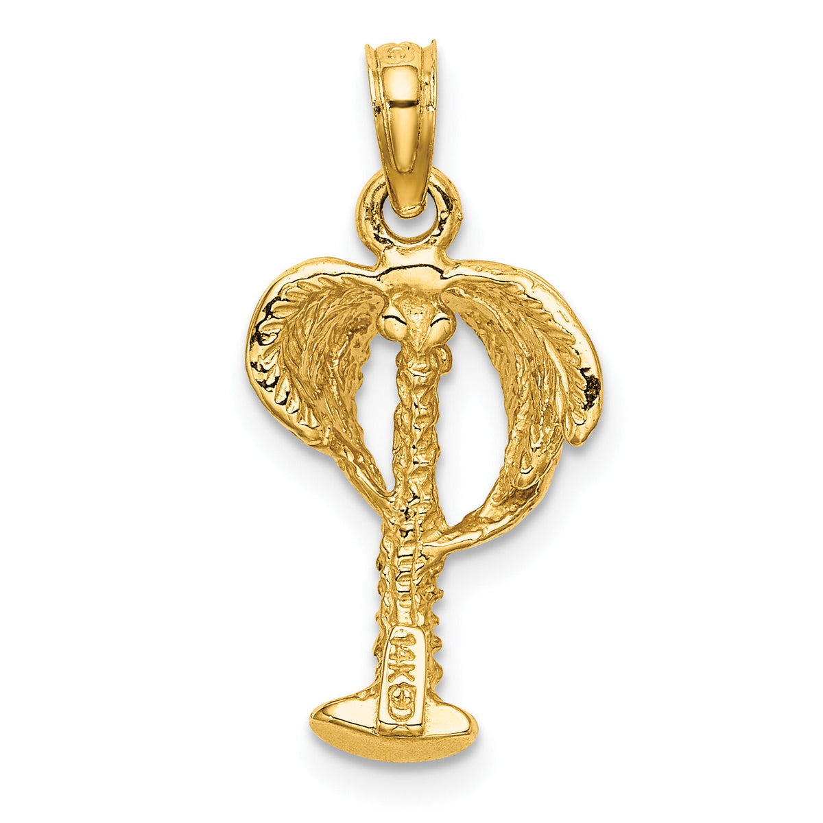 14K 2-D Palm Tree w/ Coconuts Charm-K7480