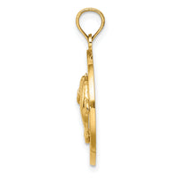 14K FLORIDA w/Dolphins Circle Charm-K7481