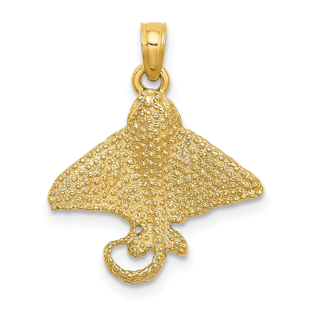 14K Textured Spotted Eagle Ray Charm-K7487