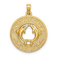 14K OCEAN CITY, NJ w/ Dolphin Charm-K7491
