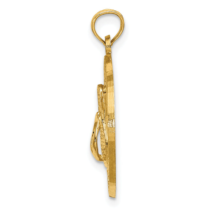 14K OCEAN CITY, NJ w/ Flip Flops Charm-K7493