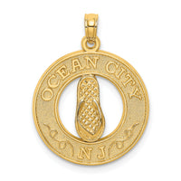 14K OCEAN CITY, NJ w/ Flip Flops Charm-K7493