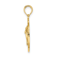14K SANIBEL w/Dolphins Circle Charm-K7498