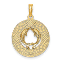 14K SANIBEL w/Dolphins Circle Charm-K7498