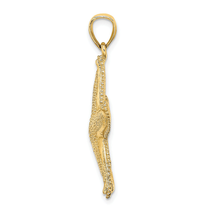 14K Textured Starfish Charm-K7501