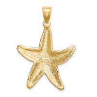 14K Textured Starfish Charm-K7501