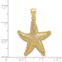 14K Textured Starfish Charm-K7501