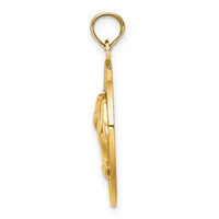 14K SARASOTA w/Dolphins Circle Charm-K7502