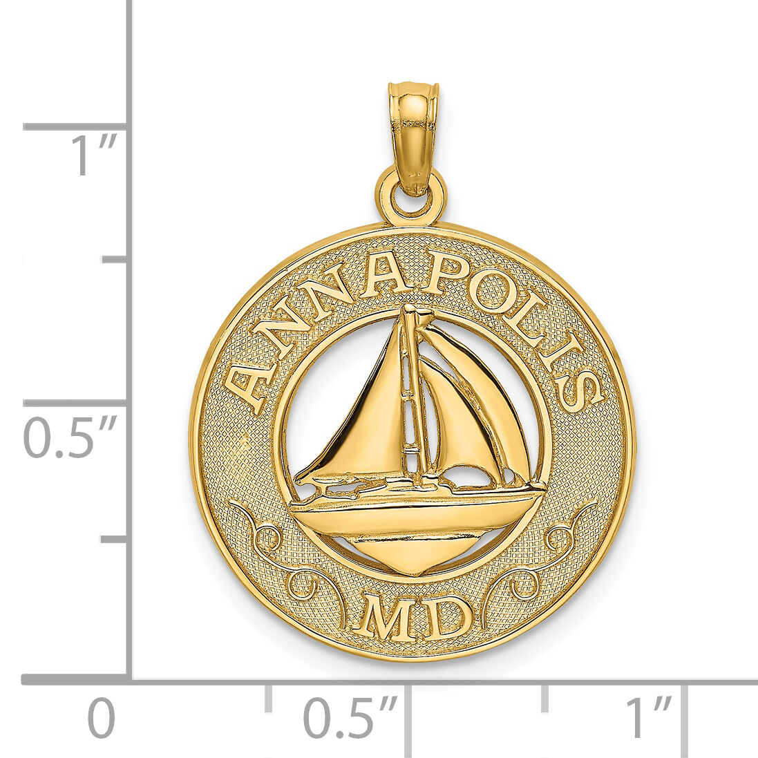 14K ANNAPOLIS MD Sailboat Charm-K7510