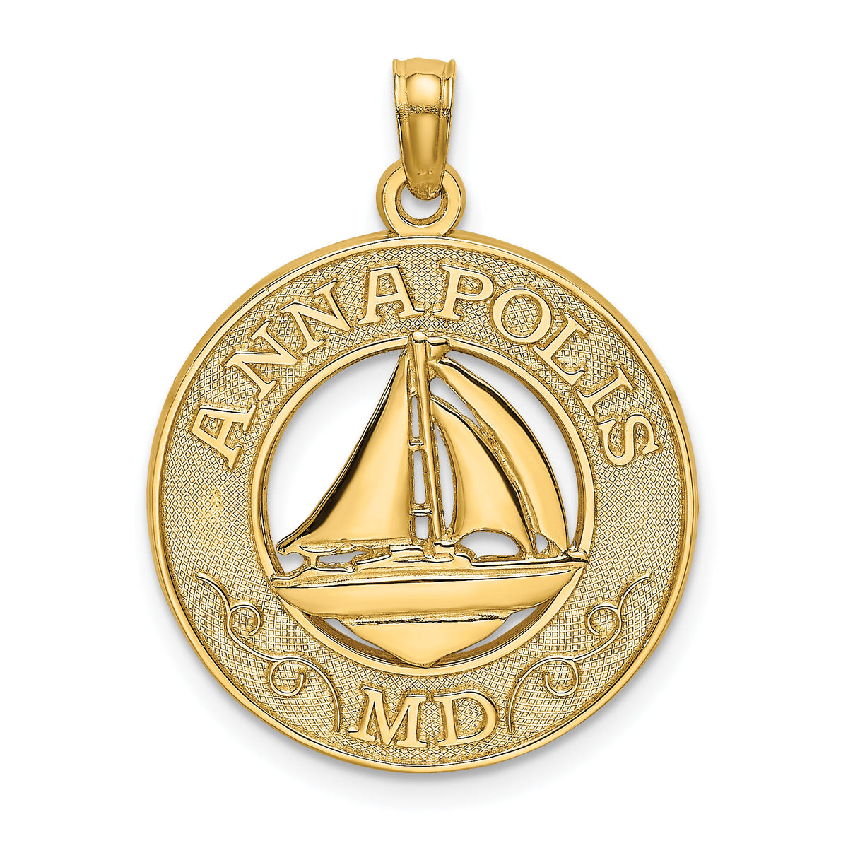 14K ANNAPOLIS MD Sailboat Charm-K7510
