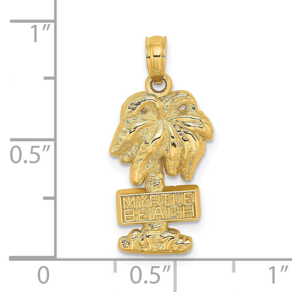 14K MYRTLE BEACH Palm Tree Charm-K7513
