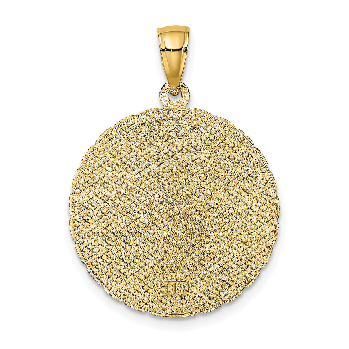 14K JAMAICA and Palm Tree Disk Charm-K7516