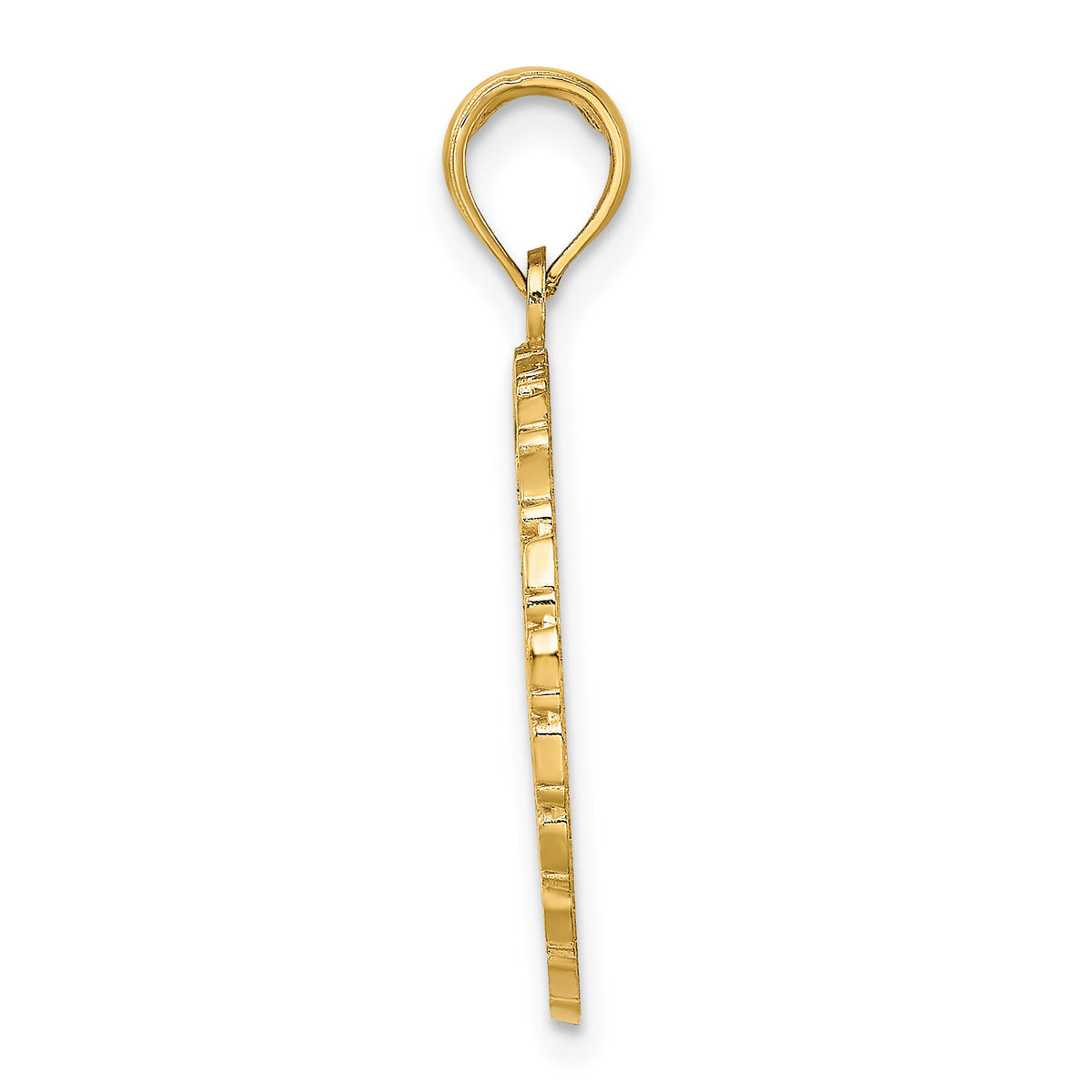 14K JAMAICA and Palm Tree Disk Charm-K7517