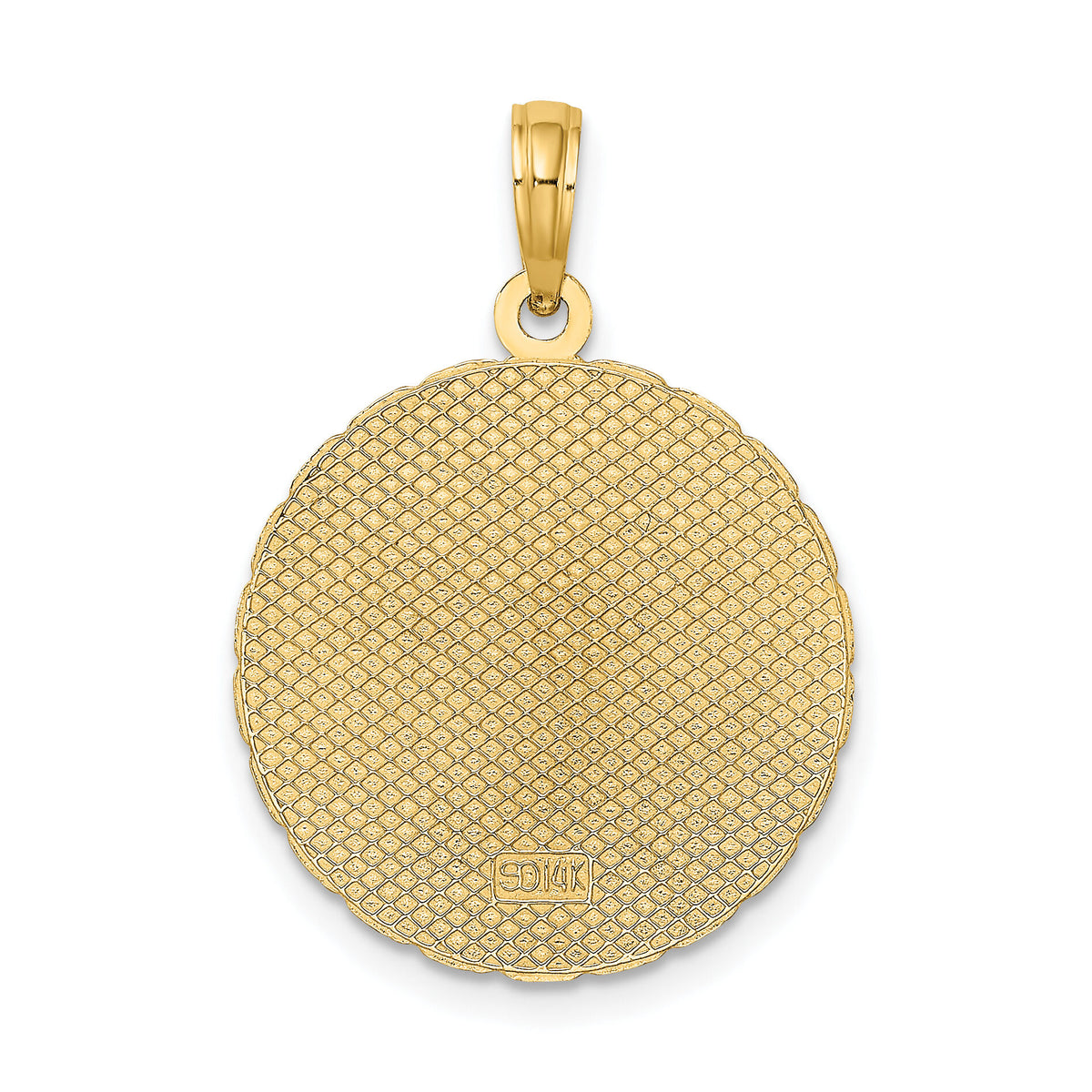14K JAMAICA and Palm Tree Disk Charm-K7517