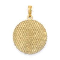 14K JAMAICA and Palm Tree Disk Charm-K7517