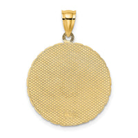 14K JAMAICA and Dolphins Disk Charm-K7518