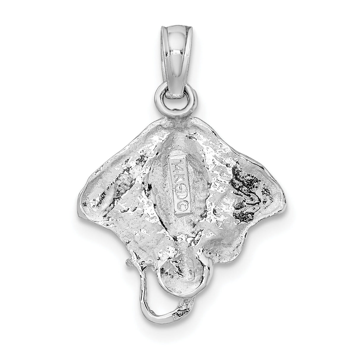 14K White Gold Stingray Charm-K7521W