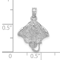 14K White Gold Stingray Charm-K7521W