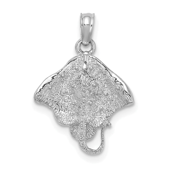 14K White Gold Stingray Charm-K7521W