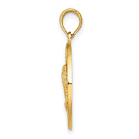 14K FLORIDA w/Double Palm Tree Circle Charm-K7523