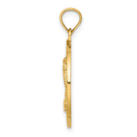 14K FLORIDA w/Palm Tree  Circle Charm-K7524