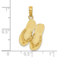 14K TURKS AND CAICOS Double Flip-Flop Charm-K7526