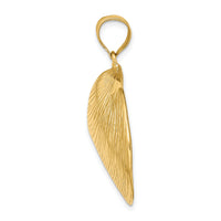14K Textured Clam Shell Charm-K7529
