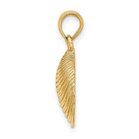 14K Textured Clam Shell Charm-K7534