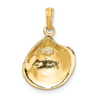 14K Textured Clam Shell Charm-K7534
