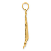 14K Polished Sailboat Charm-K7539