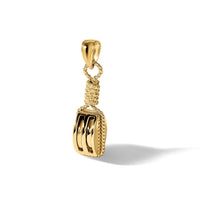 14K 3D Block Mariners Pulley Charm-K7540