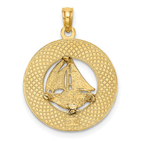 14K NEWPORT RHODE ISLAND w/ Sailboat Charm-K7547