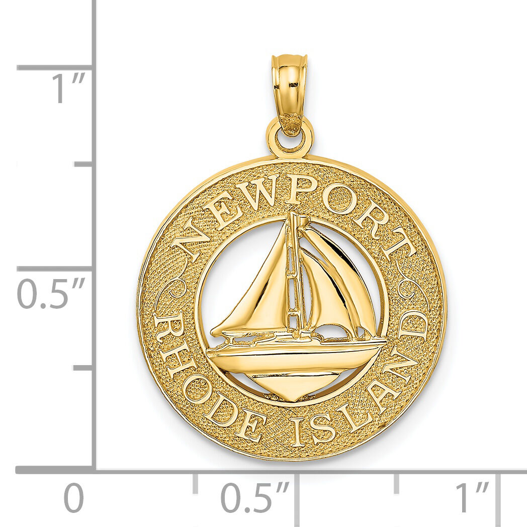 14K NEWPORT RHODE ISLAND w/ Sailboat Charm-K7547