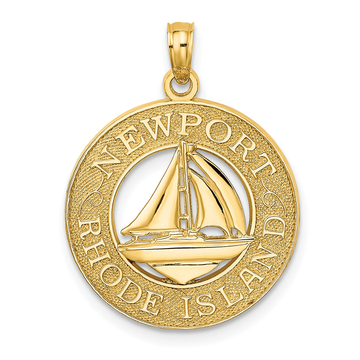 14K NEWPORT RHODE ISLAND w/ Sailboat Charm-K7547
