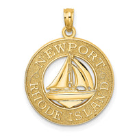 14K NEWPORT RHODE ISLAND w/ Sailboat Charm-K7547